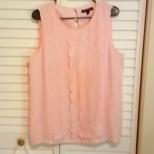 Ladies Banana Republic Pink sleeveless ruffled top